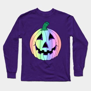 Rainbow Pastel Jack-O-Lantern Long Sleeve T-Shirt